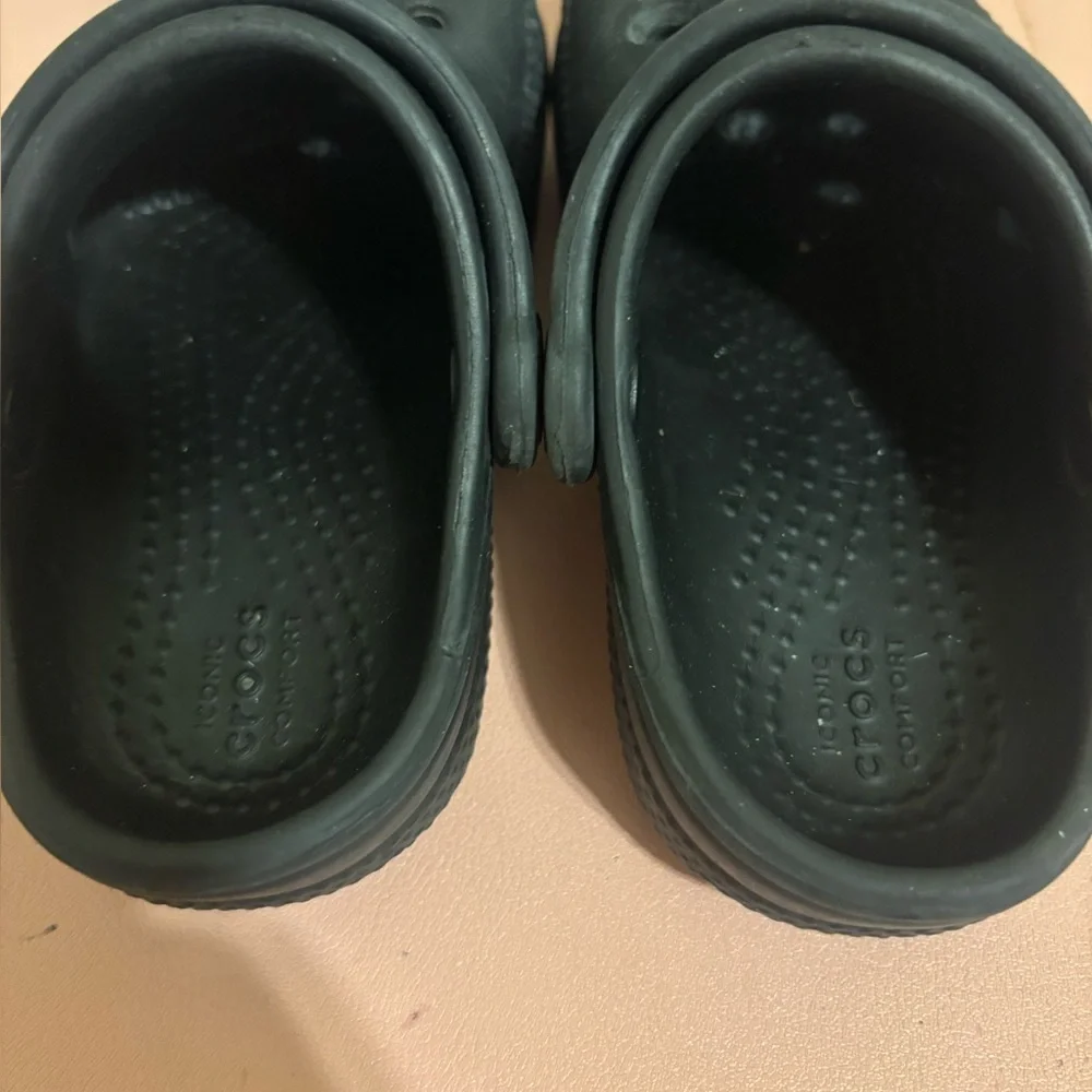Croc Kids Clogs Slip On Shoes 11441 Adjustable Straps Black Toddlers Size C6
